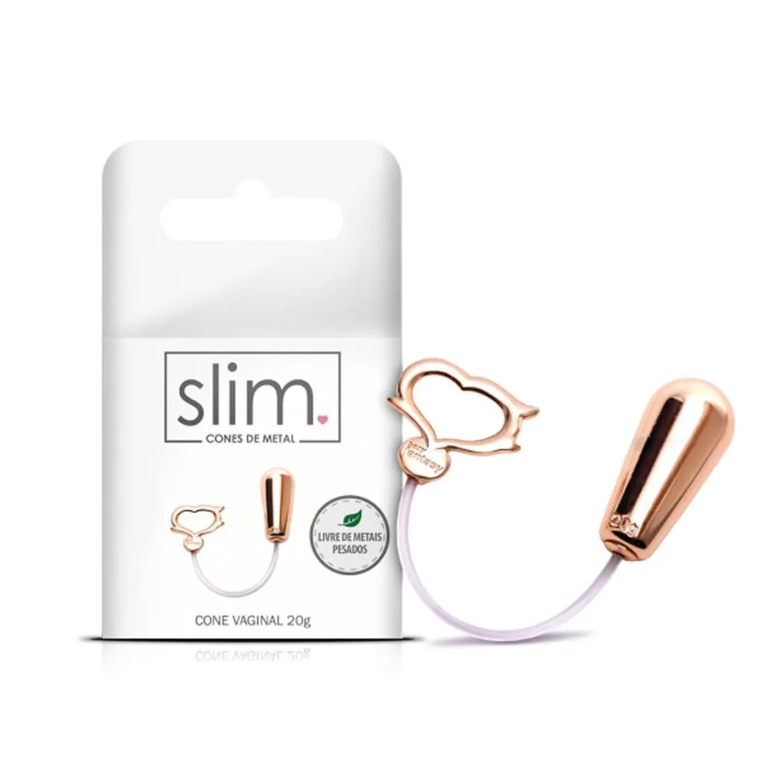 Cone Vaginal para Pompoarismo em Metal 20g- 4,1 X 1,9CM Linha Slim Sexy Fantasy