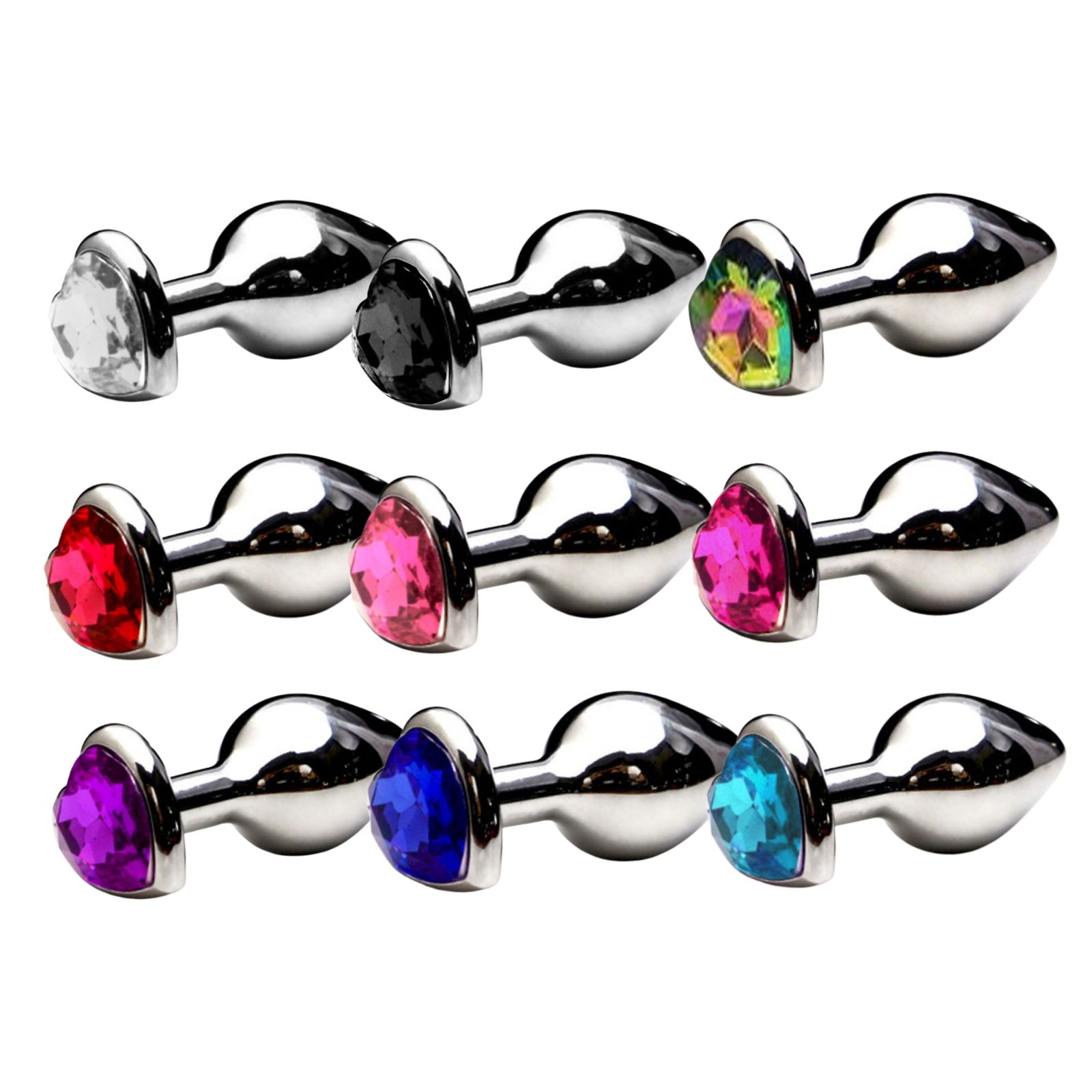 Plug Anal Pequeno Com Pedra Em Formato De Coração Importação