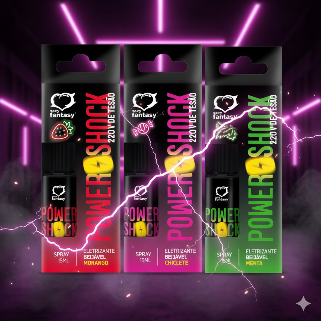 Vibrador Líquido Power Shock 220v De Tesão 15ml Sexy Fantasy